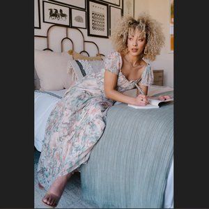 Larissa Maxi Dress | Peach and Sage Floral - XS - Baltic Born